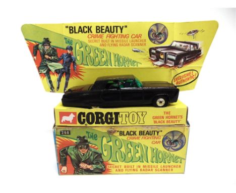 A CORGI NO.268, THE GREEN HORNET 'BLACK BEAUTY'   black, complete with 'Secret Instructions' leaflet, four missiles and four 