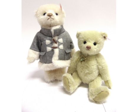 TWO STEIFF COLLECTOR'S TEDDY BEARS  comprising 'Lysander', delicate green, limited edition 741/1500, with certificate of auth