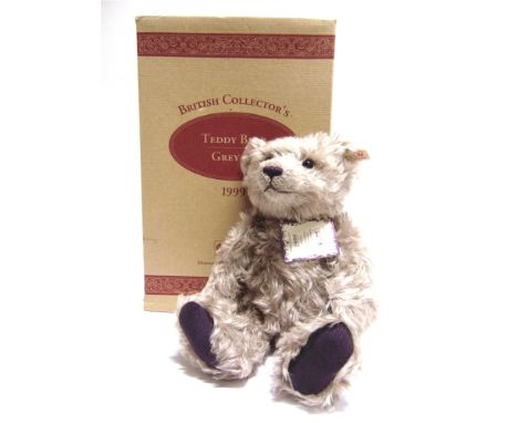 A STEIFF COLLECTOR'S TEDDY BEAR 'TEDDY BEAR GREY 36'  (for British Collector's 1999), grey, limited edition 2042/3000, with c