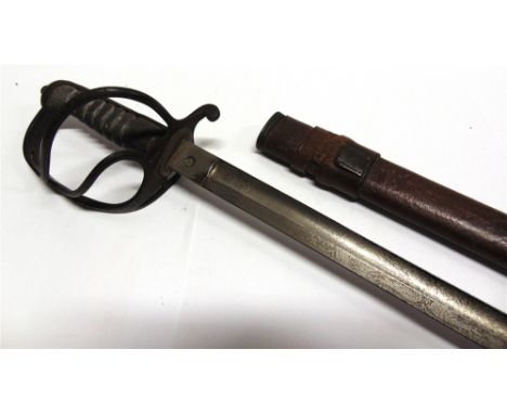 A BRITISH 1821 PATTERN ROYAL ARTILLERY OFFICER'S SWORD   by Thurkle, the 88cm straight polished blade etched 'Royal / Artille