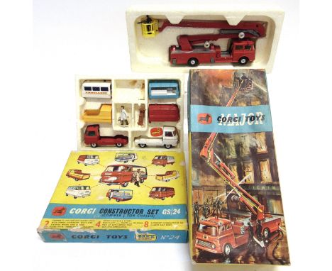 TWO CORGI DIECAST MODELS  comprising a Major Toys No.1127, Bedford Simon Snorkel Fire Engine, red, shaped hubs, excellent con