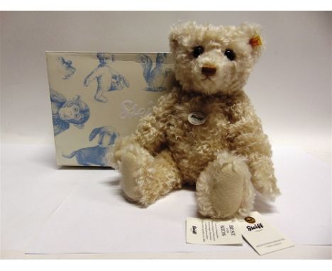 A STEIFF COLLECTOR'S TEDDY BEAR, 'SUGAR'  champagne, complete with swing tags, 36cm high, boxed.   