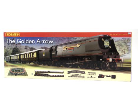 [OO GAUGE]. A HORNBY NO.R1119, THE GOLDEN ARROW TRAIN SET  comprising a B.R. West Country Class 4-6-2 tender locomotive 'Bosc