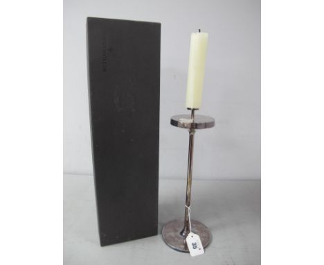 David Mellor; A Modernist Style 'Embassy' Plated Candlestick, stamped "David Mellor", overall height 30cm, in original box. *