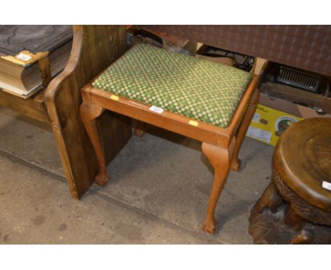 A light oak dressing stool with drop in seat