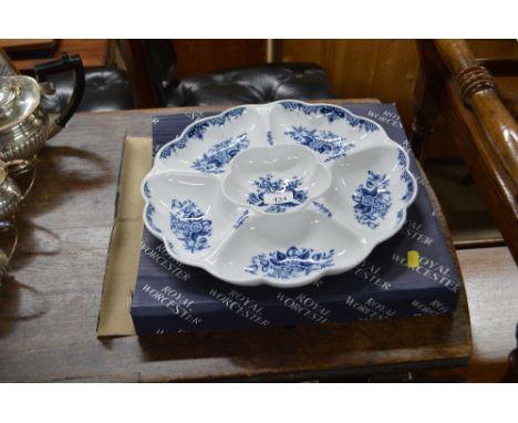 A Royal Worcester "Hanbury" hors d'oeuvres dish with original box