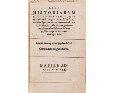 Cambodia.- Opus historiarum nostro seculo convenientissimu, Latin text, title ruled in red and with neat contemporary ink ins