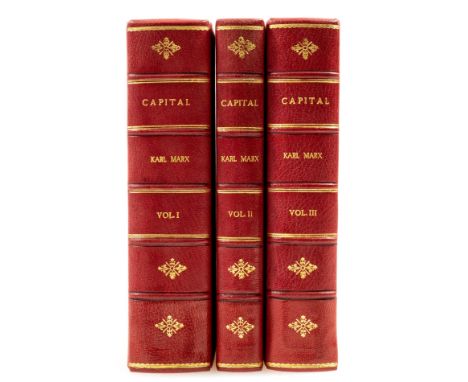 NO RESERVE Marx (Karl) Capital, A Critique of Political Economy, 3 vol., edited Friedrich Engels, light marginal browning, mo
