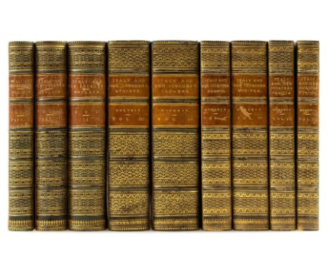 Hodgkin (Thomas) Italy and Her Invaders, 8 vol. in 9, vol. 1-2 second editions, vol. 3-8 first editions, maps and plates, mos