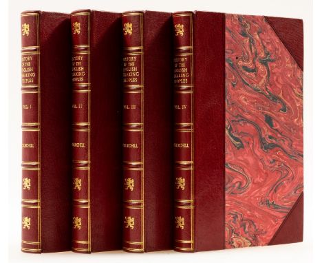 Churchill (Sir Winston Spencer) A History of the English-Speaking Peoples, 4 vol., first edition, illustrations, modern red h