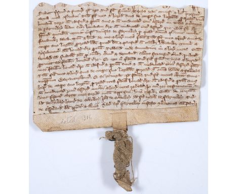 Yorkshire, Farnley Tyas.- Charter, grant by Richard son of Franco de Teye Farnelay [Farnley Tyas] grant of all right in an as