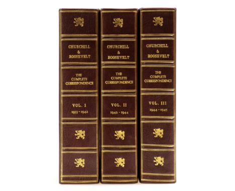 Churchill (Sir Winston Spencer) and Franklin D. Roosevelt, The Complete Correspondence, 3 vol., first edition, edited by Warr