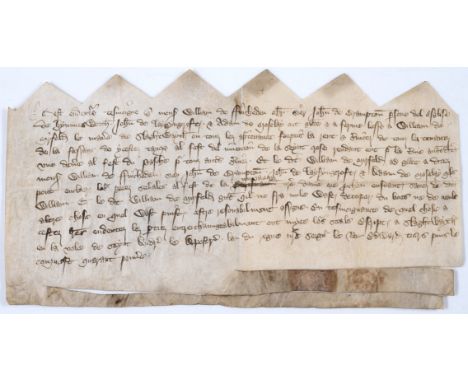 Yorkshire, West Riding.- Charter, grant by William de ffincheden, Chevalier, Sir John de Brampton, parson of the church of Hy