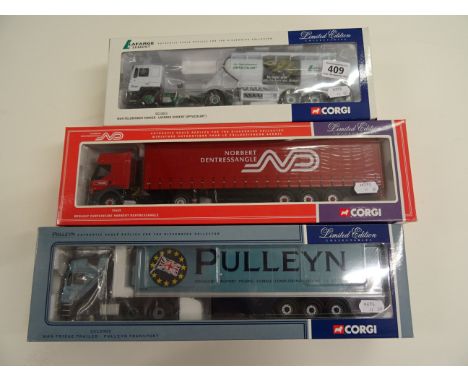 Three boxed Corgi Ltd Edn Collectable's 1:50 scale to include CC12009 Lafarge Zement (Estazem), CC12005 Pulleyn Transport and