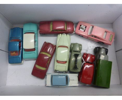 Ten vintage diecast vehicles to include; Dinky, Corgi & Matchbox in light playworn condition      