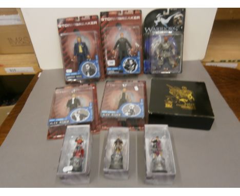 16 Boxed & carded action figures to include DC figurine collection x 3, Mattel Shaman King x 4, Jazwares Alex Rider Stormbrea