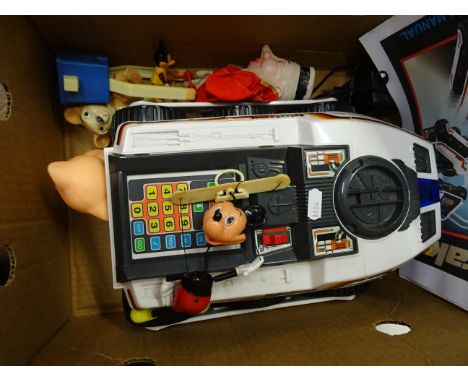 Battery Operated Big Track plus plastic Mickey Mouse puppet, Mickey Mouse gym button game, Punch puppet etc