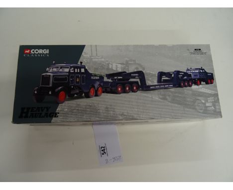 Boxed Corgi Classics Heavy Haulage 17701 diecast 1:50 scale vehicle in unused condition with certificate 