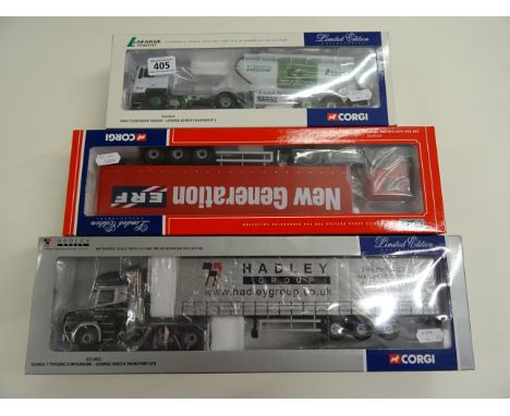 Three boxed Corgi Ltd Edn Collectable's 1:50 scale to include CC12009 Lafarge Zement (Estazem), CC12812 George Green Transpor