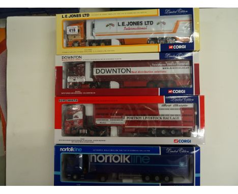 Four boxed Corgi Ltd Edition 1:50 scale commercial vehicles to include; CC13211 Downton Real Distribution Solutions, CC12908 