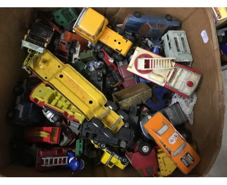 Collection of vintage play worn diecast vehicles to include Matchbox, Corgi etc