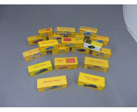 Nineteen boxed Dinky Atlas diecast toy cars to include; 182, 547, 182, 24CP, 162, 159, 24F, 197, 181, 24N, 540, 24Z, 184, 549