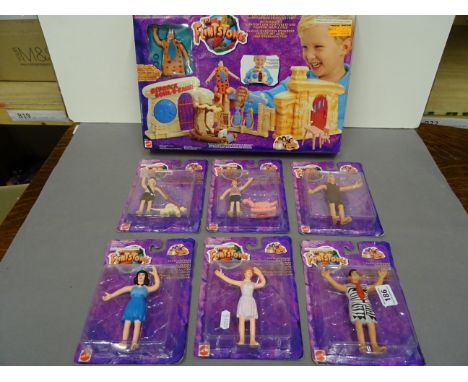 Six boxed a boxed Flintstones Mattel play set and figures  