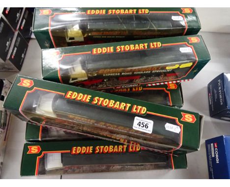 Eight boxed Corgi Eddie Stobart die-cast vehicles to include 59502, 59503, 59504, 59506, 59538, TY87001, TY86705, TY87010.  S