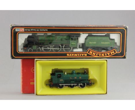 Boxed Hornby OO gauge Locomotive R.051 G.W.R  0-6-0 PT numbered 8751, plus boxed Mainline Railways Locomotive & Tender 4-6-0 
