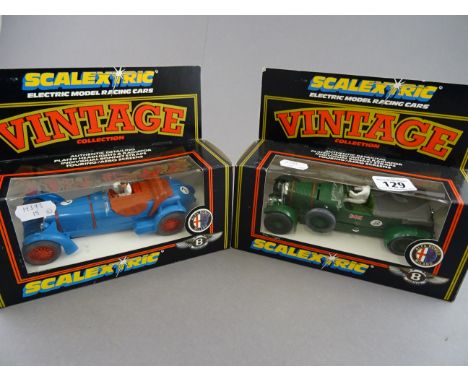 Two boxed Scalextric Vintage Collection C305 4 1/2 Litre Bentley and C306 2.3 Litre Alfa Romeo
