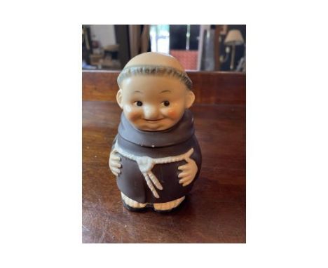 GOEBEL PORCELAIN MONK CADDY
A Goebel of Germany, mid century, bisque porcelain caddy. 15cm high. Hairline crack throughout bo