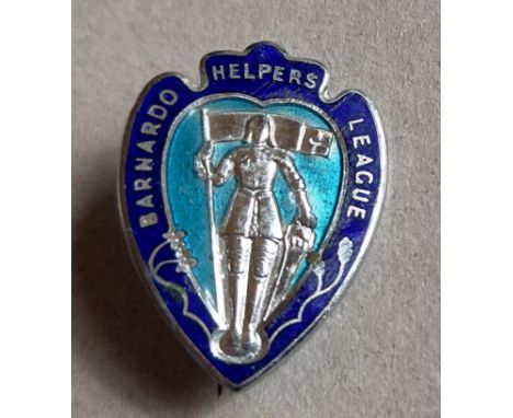 ENAMEL BADGE - VINTAGE BARNADO HELPERS LEAGUE
