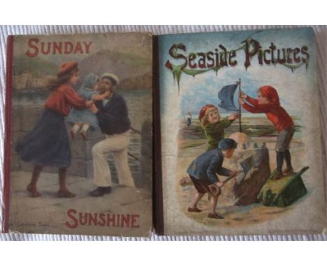 VINTAGE BOOKS - SUNDAY SUNSHINE AND SEASIDE PICTURES  Slight age-related wear.