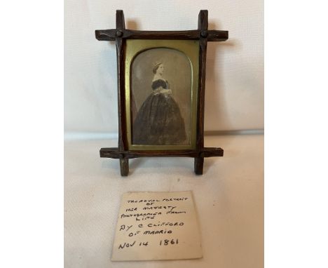 PHOTOGRAPHEA FROM LIFE - ROYAL PORTRAIT QUEEN VICTORIA 1861 IN GOTHIC FRAME
1861 - Photographea from life by C Clifford of Ma