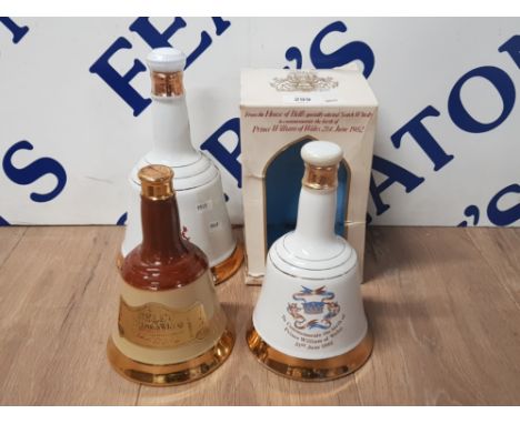 3 BELLS SCOTCH WHISKY DECANTERS ALL STILL FULL 75CL 375ML 50CL 1 STILL BOXED