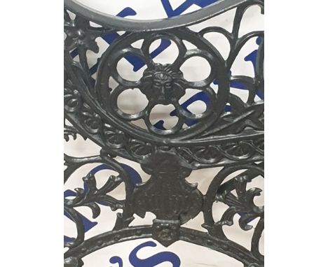 A PAIR OF CAST IRON BENCH ENDS