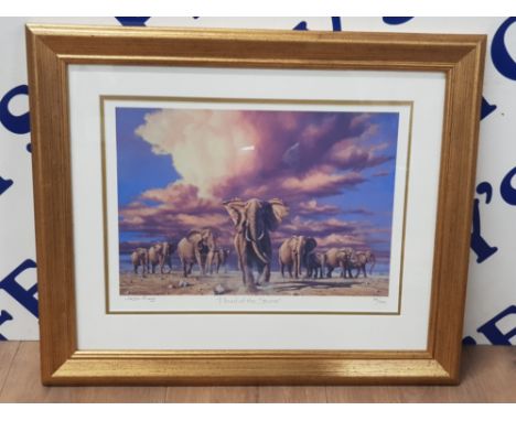 A FRAMED LIMITED EDITION PRINT TITLED HEAD OF THE STORM SIGNED BY SUZIE EMERY 310/550