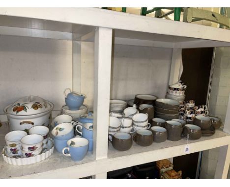 Collection of Royal Worcester Evesham, Denby, Wedgwood part tea wares.
