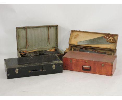 Old carpenters tools, saws, etc