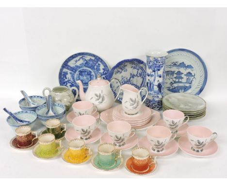 Various ceramics, tea set, cups and saucers