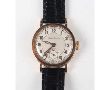 A Jaeger-LeCoultre 9ct gold circular cased gentleman's wristwatch, the signed and jewelled P469/A caliber movement numbered '