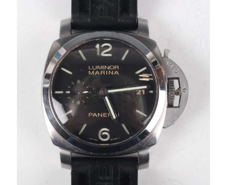 A Panerai Luminor Marina stainless steel cased gentleman's wristwatch, Ref. OP6888, limited edition 0407 of 1500, the signed 