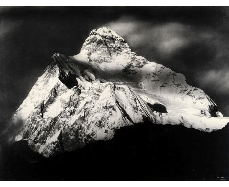 SELLA (VITTORIO)'Summit of Mt. Jannu at Sunset, Nepal 1899',  gelatin silver print, photographer's blindstamp credit ('Vittor