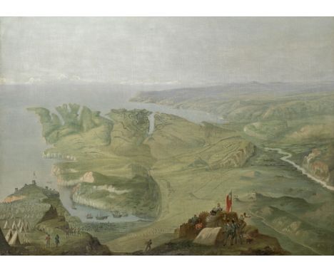 English School, 19th Century (After Thomas Packer)A set of four views depicting the key sites of the Crimean War: 1) A Panora