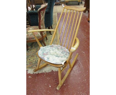 Blonde elm Ercol rocking chair 