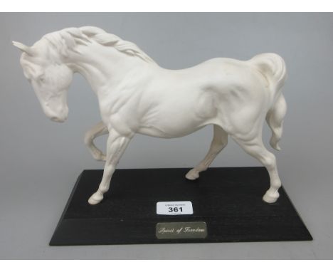 Beswick 'Spirit of Freedom' ceramic horse on stand 