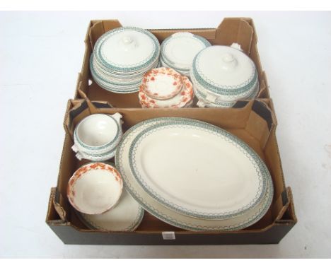 Transfer decorated part dinner service and a part tea service. 