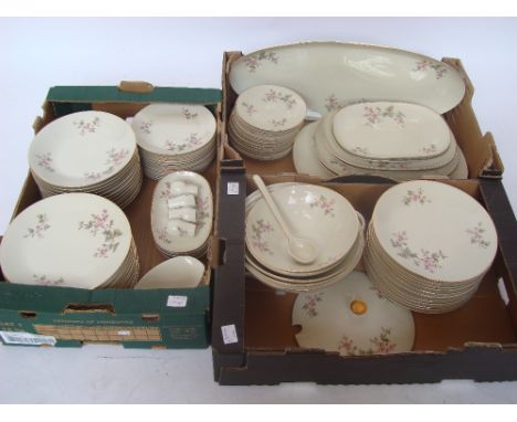 Hutschenreuther Bavarian dinner service comprising twenty three dinner plates, twelve medium plates, twelve side plates, twel