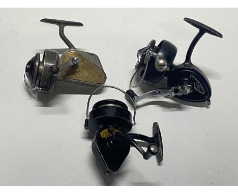 Three vintage fishing reels including J D Young and sons and K P morrits