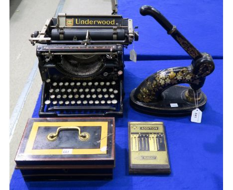 A substantial cast iron desk press/embosser by D. Cunningham, Die-sinker, Glasgow, the die being for the Langsuan Tin Mining 